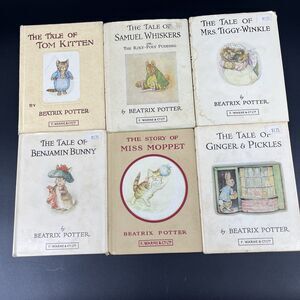 Vintage Beatrix Potter Children Story Book Bundle Lot of 6 Hardcover